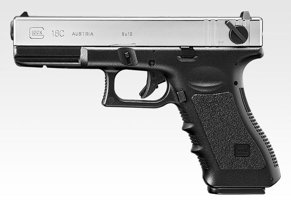 【新品即納】[MIL] 東京マルイ 電動ハンドガン グロック18C シルバースライド (18歳以上専用)(20150223)