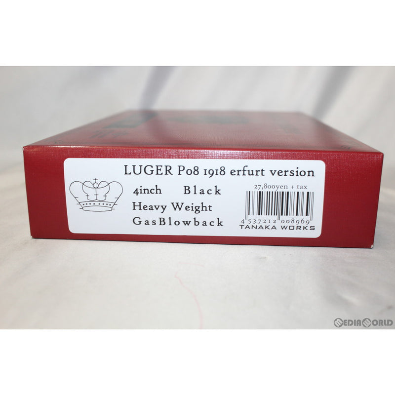 【新品即納】[MIL] タナカワークス ガスブローバック ルガー P08 4インチ 1918 ERFURT version(エルフルートバージョン) HW(ヘビーウェイト) (18歳以上専用)(20210612)