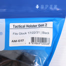 【新品即納】[MIL] AMOMAX(アモマックス) リリースボタン・ホルスター for グロック17 右用 BK(ブラック/黒)(AM-G17G2)(20150223)