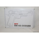 【新品即納】[MIL]タニオ・コバ(TANIO KOBA)/BATON airsoft(バトンエアソフト) CO2ガスブローバック BM-45 CO2GBB サードロット BK(ブラック/黒)【JASG認定】(B-M45A1_BK) (18歳以上専用)(20211120)