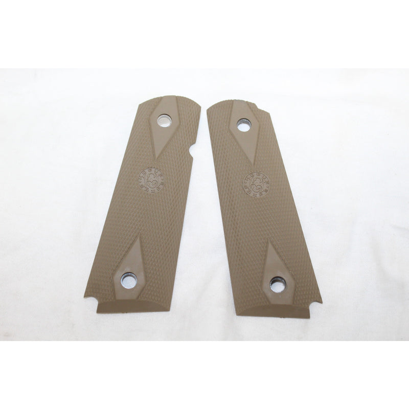 【新品即納】[MIL]HOGUE(ホーグ) 1911フル用 パネルダイヤチェッカー・ラバー グリップ FDE(フラットダークアース)(45013)(20150223)