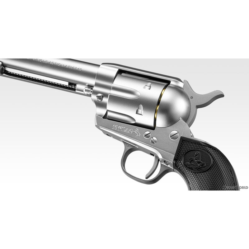 【新品即納】[MIL] 東京マルイ エアーリボルバー プロ SAA.45 アーティラリー 5 1/2インチ SV(シルバー) (10歳以上専用)(20220728)
