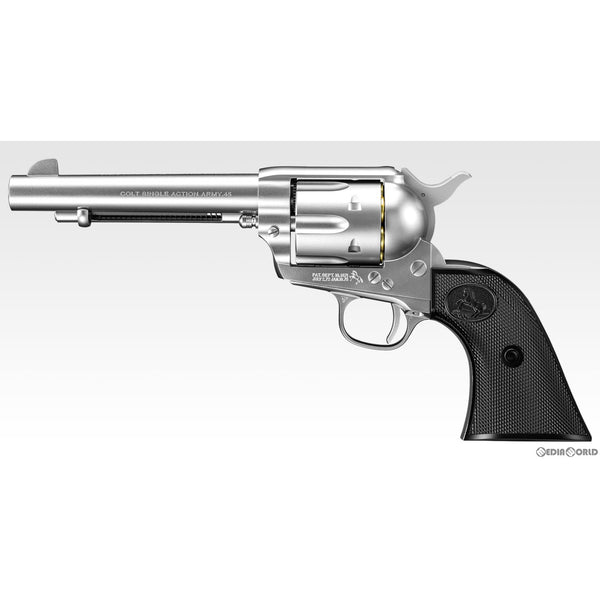 【新品即納】[MIL] 東京マルイ エアーリボルバー プロ SAA.45 アーティラリー 5 1/2インチ SV(シルバー) (10歳以上専用)(20220728)