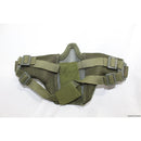 【新品即納】[MIL]WoSporT スチールハーフメッシュマスク OD(オリーブドラブ)(ma-42-od)(20161130)