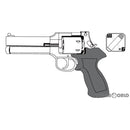 【新品即納】[MIL]マルシン工業 ガスリボルバー 6㎜BB Xカート マテバ 5インチ シルバーABS 木製グリップ仕様 (18歳以上専用)(20230716)