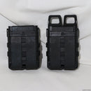 【新品即納】[MIL]FMA M4用 ファストマグポーチ 2個セット BK(ブラック/黒)(TB298)(20150223)