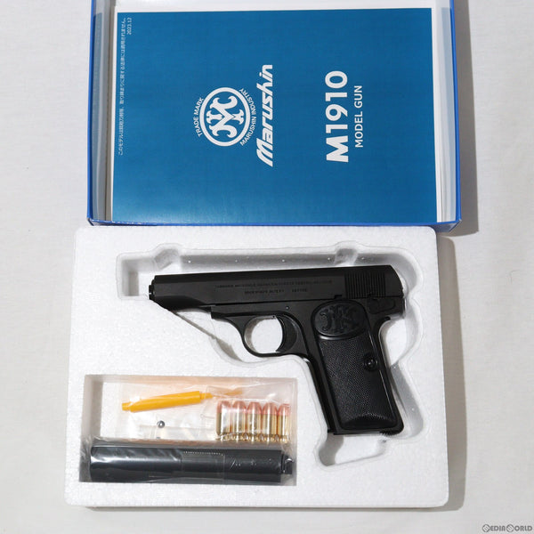 【新品即納】[MIL]マルシン工業 5mmPFC 発火モデルガン 完成品 Model 1910(M1910) シークレットエージェント ブラックHW(ヘビーウェイト) ｗ/ブラックサプレッサー(20231222)