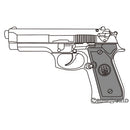 【新品即納】[MIL]マルシン工業 発火モデルガン 完成品 U.S.N. 9MM M9ドルフィン WディープブラックABS(20240405)