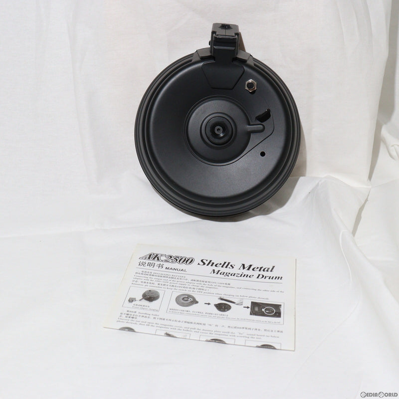 【新品即納】[MIL]CYMA(シーマ) C38S AK用 音感電動ドラムマガジン 2500連 BK(ブラック/黒)(c38-s)(20150223)