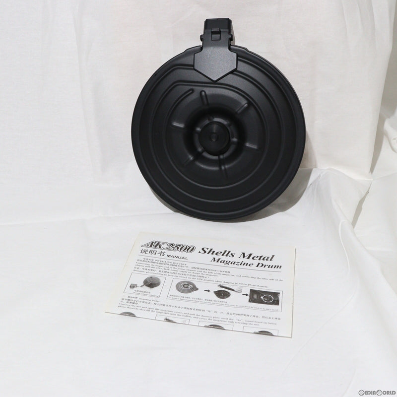 【新品即納】[MIL]CYMA(シーマ) C38S AK用 音感電動ドラムマガジン 2500連 BK(ブラック/黒)(c38-s)(20150223)