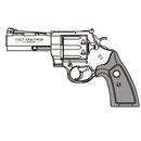 【新品即納】[MIL]マルシン工業 ガスリボルバー 6mmBB 新型パッキンリアルXカートリッジ コルト アナコンダ 4インチ Wディープブラック ABS 木製グリップ付 (18歳以上専用)(20240922)