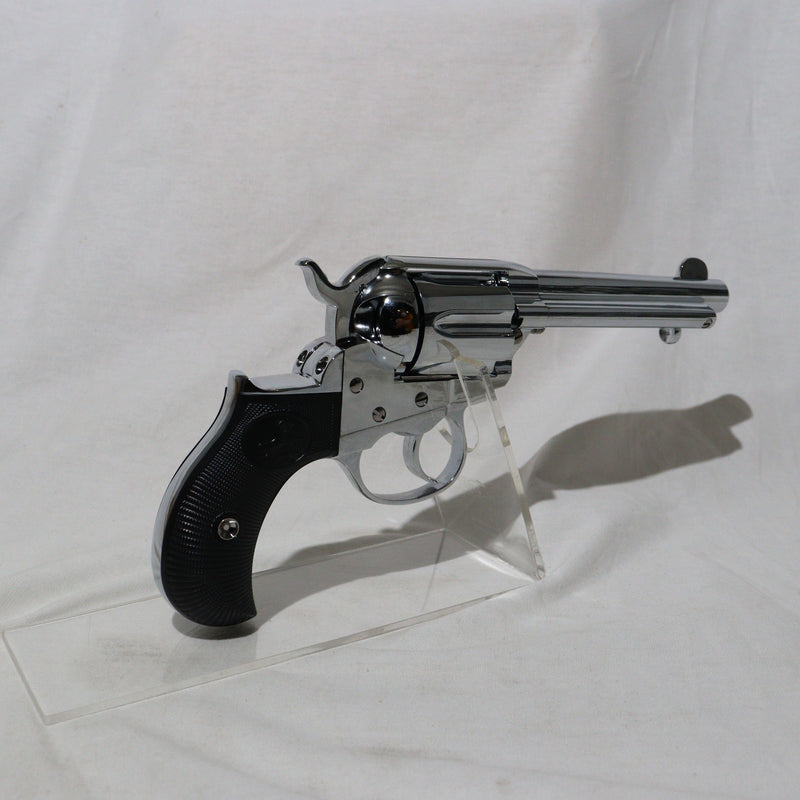 【新品即納】[MIL]ハートフォード(HWS) 発火モデルガン コルト・ライトニング M1877 リボルバー オールシルバー 4.5インチ・モデル(20240810)