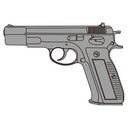 【新品即納】[MIL] マルシン工業 排莢式ガスブローバック 6mmBB CZ 75 Wディープブラック ABS (18歳以上専用)(20241221)