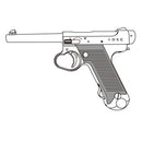 【新品即納】[MIL] マルシン工業 6mmBB ガスブローバック 南部14年式 後期型 シルバーABS プラグリップ (18歳以上専用)(20250731)