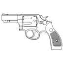 【新品即納】[MIL] マルシン工業 ガスリボルバー 6mmBB Xカートリッジ S&W(スミスアンドウエッソン) M10 3インチ マットブラックABS -FBI Service Model- ハーフチェッカー木製グリップ仕様 (18歳以上専用)(20250720)