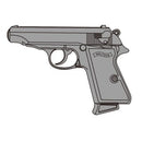 【新品即納】[MIL] マルシン工業 発火モデルガン組立キット X-PFC ブローバック ワルサーPP シルバーABS(20250821)