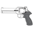 【新品即納】[MIL] マルシン工業 ガスリボルバー 6mmBB 新型パッキン Xカートリッジ マテバ 6インチ エクセレントHW(ヘビーウェイト) プラグリップ仕様 (18歳以上専用)(20251221)