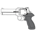 【新品即納】[MIL] マルシン工業 ガスリボルバー 6mmBB 新型パッキン Xカートリッジ マテバ 5インチ WディーブブラックABS プラグリップ仕様 (18歳以上専用)(20251123)