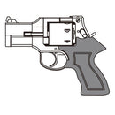 【新品即納】[MIL] マルシン工業 ガスリボルバー 6mmBB 新型パッキン Xカートリッジ マテバ 3インチ ブラックHW(ヘビーウェイト) 木製ショートグリップ仕様 (18歳以上専用)(20251221)