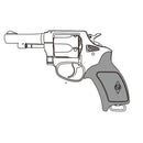 【新品即納】[MIL] マルシン工業 ガスリボルバー 6mmBB 新型パッキン Xカートリッジ ポリスリボルバー 77ミリ銃身(3インチ) シルバーABS プラグリップ仕様 (18歳以上専用)(20260430)