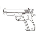 【予約安心出荷】[MIL] マルシン工業 発火モデルガン完成品 7mmX-PFC M39 マットブラックABS 木製グリップ(2026年6月)