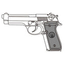 【予約安心出荷】[MIL] マルシン工業 発火モデルガン完成品 7mmX-PFC M92SB WディープブラックABS(2026年7月)