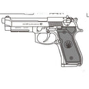 【予約安心出荷】[MIL] マルシン工業 発火モデルガン組立キット 7mmX-PFC M9A1 シルバーAB(2026年7月)