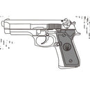 【予約安心出荷】[MIL] マルシン工業 発火モデルガン組立キット 7mmX-PFC U.S.N. 9MM M9ドルフィン HW(ヘビーウェイト)(2026年7月)