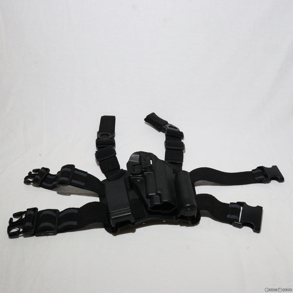 【中古即納】[MIL]ノーブランド BLACKHAWK!タイプ ドロップレッグホルスター P220/226/228/229用 BK(ブラック)(20150223)