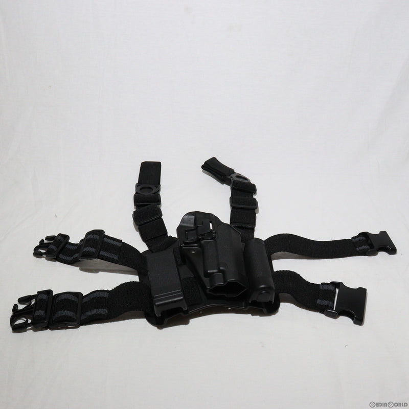 【中古即納】[MIL]ノーブランド BLACKHAWK!タイプ ドロップレッグホルスター P220/226/228/229用 BK(ブラック)(20150223)