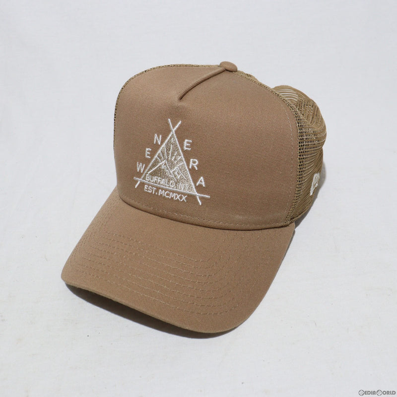 【中古即納】[MIL]NEW ERA(ニューエラ) 9FORTY Aフレーム トラッカーキャップ トライアングル サンライズロゴ KH(カーキ)(20150223)