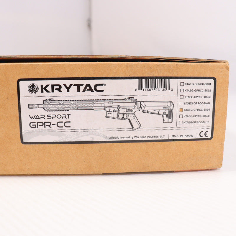 【中古即納】[MIL]KRYTAC(クライタック) 電動アサルトライフル WARSPORT(ウォースポーツ) GPR-CC BK(ブラック/黒)(KTAEG-GPRCC-BK05) (18歳以上専用)(20180831)