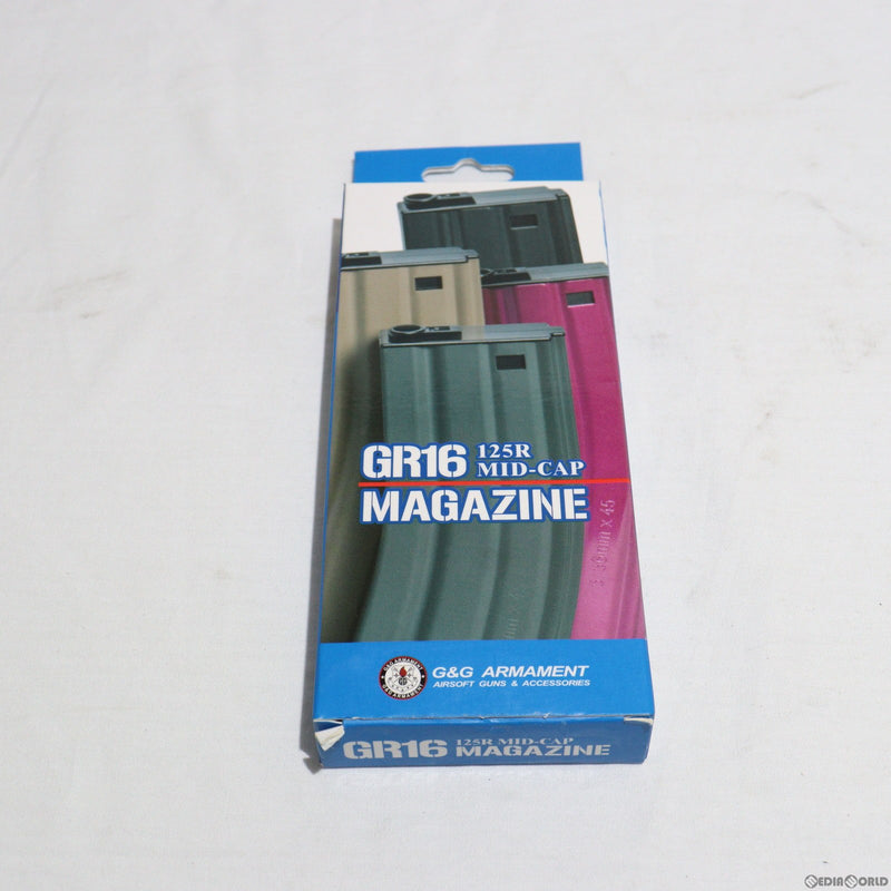 【中古即納】[MIL]G&G ARMAMENT(ジーアンドジーアーマメント) GR16用 125連 メタルミッドキャップマガジン BK(ブラック)(G-08-153-2)(20150223)