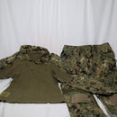 【中古即納】[MIL]EmersonGear(エマーソンギア) コンバットシャツ&パンツセット サイズS-R ウッドランドマーパット(20150223)