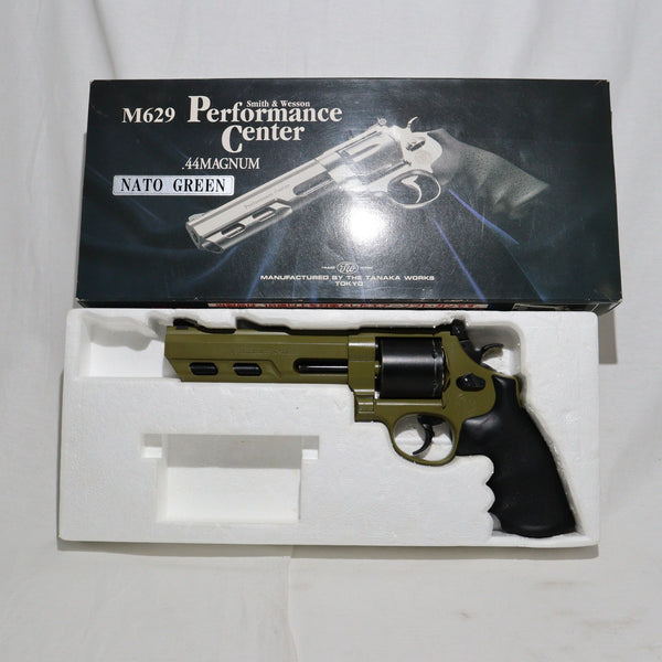 【中古即納】[MIL]タナカワークス ガスリボルバー S&W(スミスアンドウェッソン) M629パフォーマンスセンター NATOグリーン (18歳以上専用)(20150223)