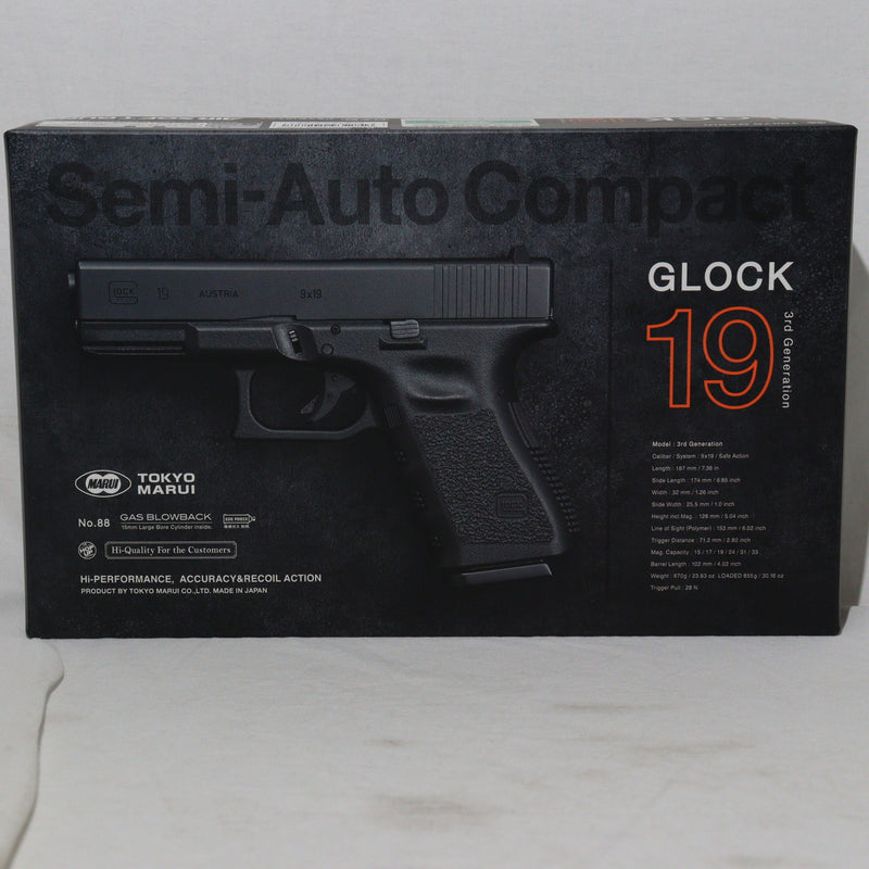 【中古即納】[MIL]東京マルイ ガスブローバック グロック19 サードジェネレーション(GLOCK19 3rd Generation) (18歳以上専用)(20181025)