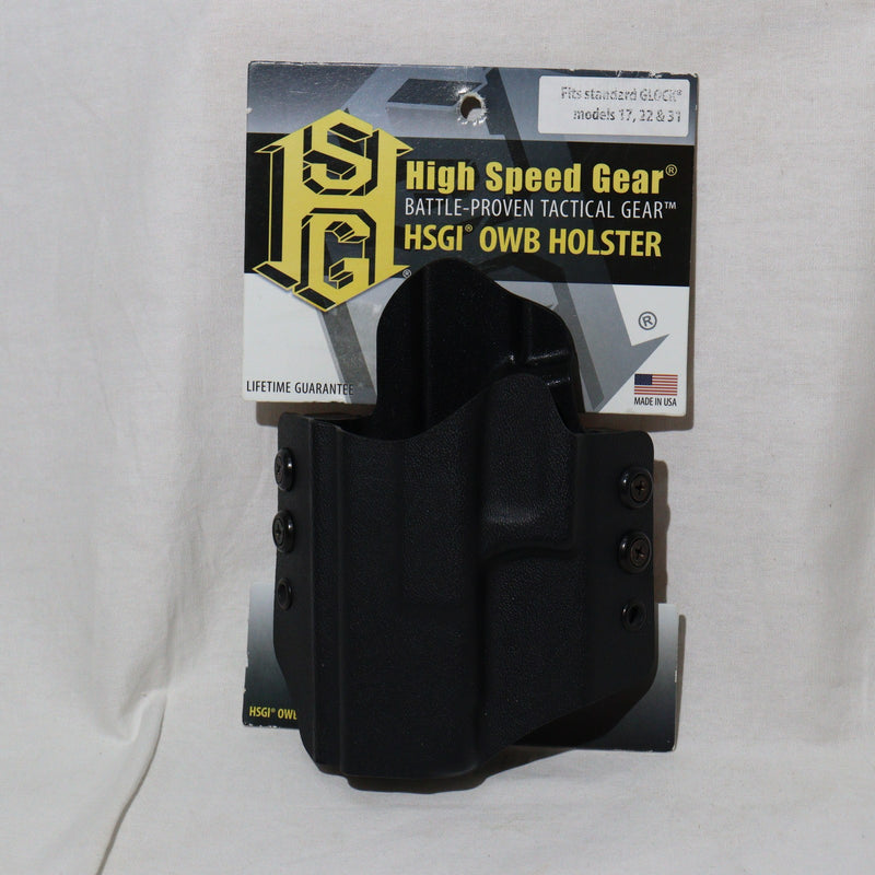 【中古即納】[MIL]High Speed Gear(ハイスピードギア) グロック17/22/31用 HSGI OWB ホルスター 左用(HOGL03BK-L)(20150223)