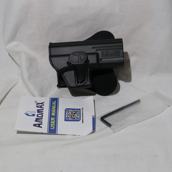 【中古即納】[MIL]AMOMAX(アモマックス) リリースボタン・ホルスター for グロック19 右用 BK(ブラック/黒)(AM-G19G2)(20150223)