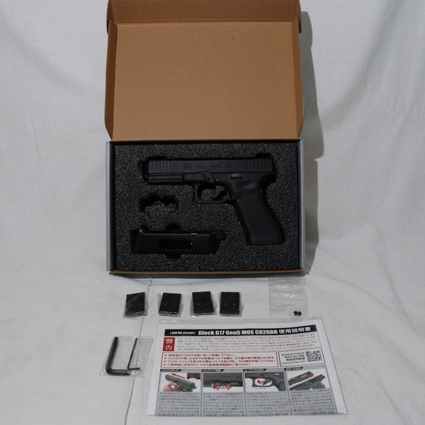 【中古即納】[MIL]BATON airsoft(バトンエアソフト) CO2ガスブローバック GLOCK(グロック) G17 Gen5 MOS CO2GBB【JASG認定】(G17-GEN5-MOS) (18歳以上専用)(20240516)