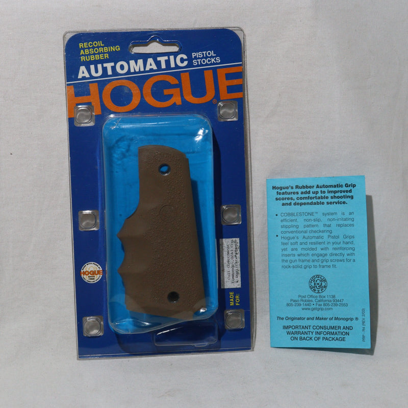 【中古即納】[MIL]HOGUE(ホーグ) ガバメント用 ラバーグリップ フィンガーグルーブ TAN(タン)(45003)(20150223)