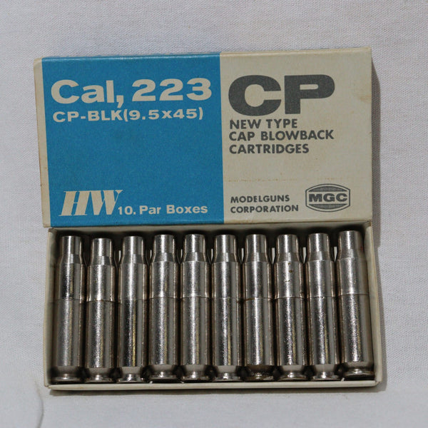 【中古即納】[MIL] MGC Cal.223(9.5×45) CP-BLK HWカートリッジ シルバー 10発セット(20150223)