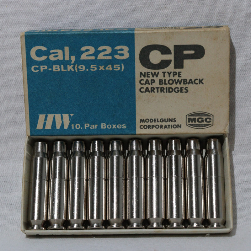 【中古即納】[MIL] MGC Cal.223(9.5×45) CP-BLK HWカートリッジ シルバー 10発セット(20150223)