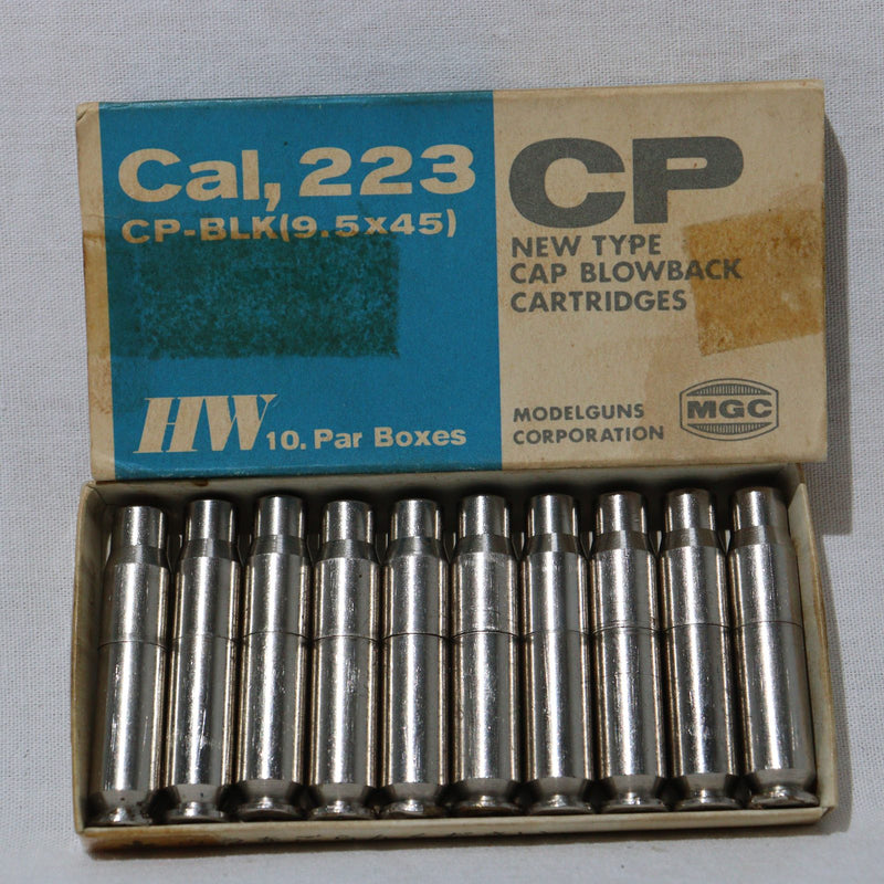 【中古即納】[MIL] MGC Cal.223(9.5×45) CP-BLK HWカートリッジ シルバー 10発セット(20150223)