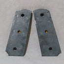 【中古即納】[MIL] WA ウエスタンアームズ オフィサーズ用 金属製グリップ ダイヤチェッカー Wilsonメダリオン フェイクウッドブラック(20150223)