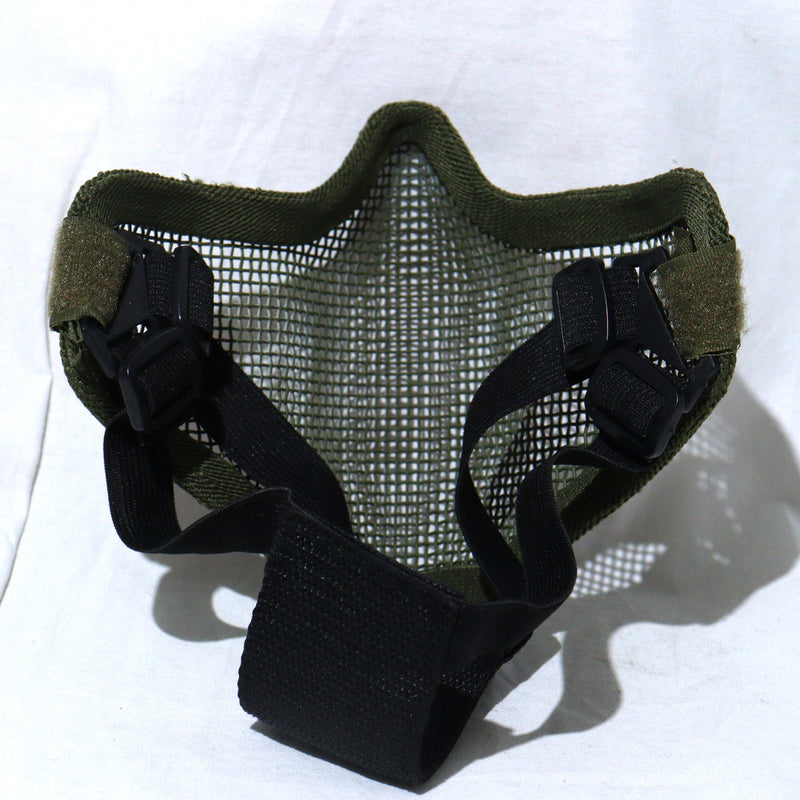 【中古即納】[MIL] ノーブランド スチールメッシュマスク スカル OD(オリーブドラブ)(20150223)