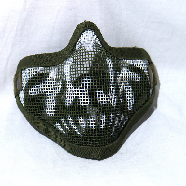 【中古即納】[MIL] ノーブランド スチールメッシュマスク スカル OD(オリーブドラブ)(20150223)