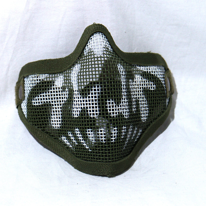 【中古即納】[MIL] ノーブランド スチールメッシュマスク スカル OD(オリーブドラブ)(20150223)