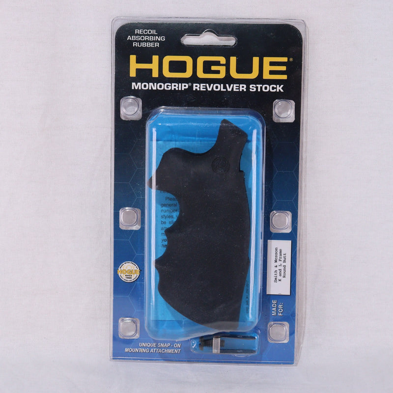 【中古即納】[MIL] HOGUE(ホーグ) S&W(スミスアンドウエッソン) K/Lフレーム ラウンドバット用 ラバーグリップ フィンガーグルーブ(19002)(20150223)