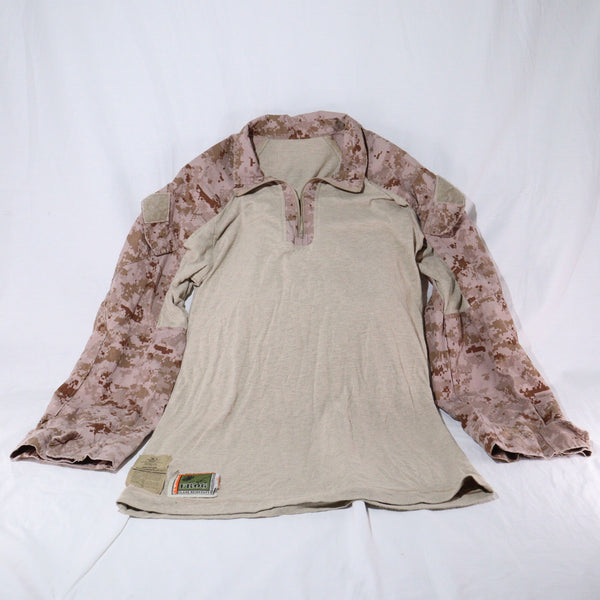 【中古即納】[MIL] 米軍実物 USMC FROG コンバットシャツ サイズUS.M-R デザートマーパット(20150223)