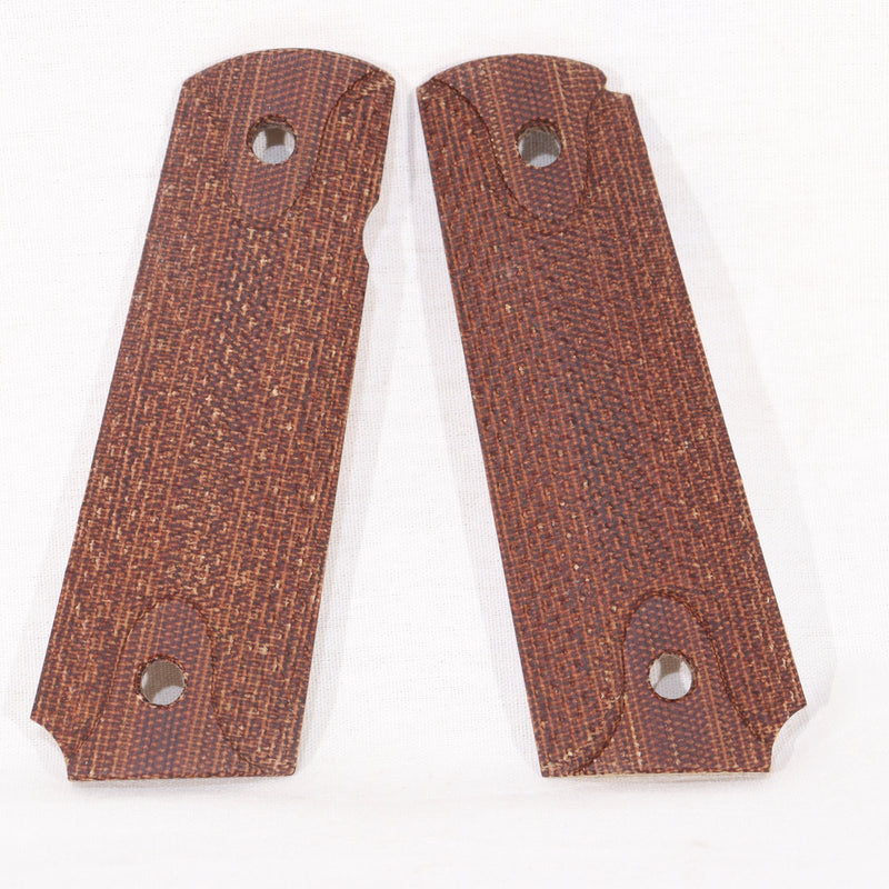 【中古即納】[MIL] Linville Grips ガバメント用 リネンマイカルタ製グリップ ダイヤチェッカーSTACIA レッド・ブラック(20150223)